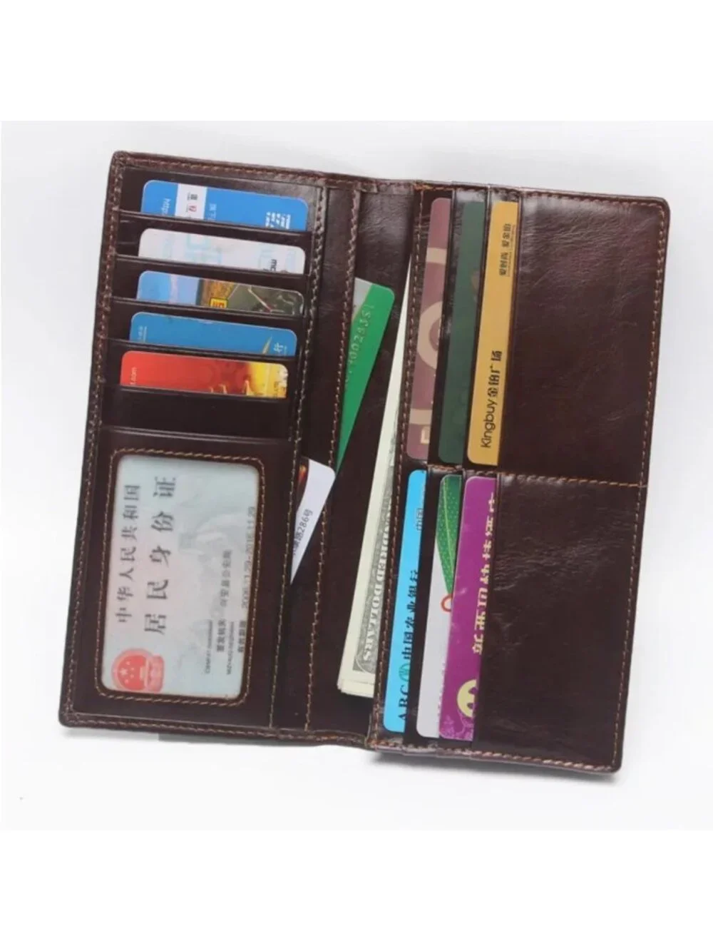 Vintage Leather Bifold Wallet for Men, RFID Blocking, Zipped Coin Purse & Card